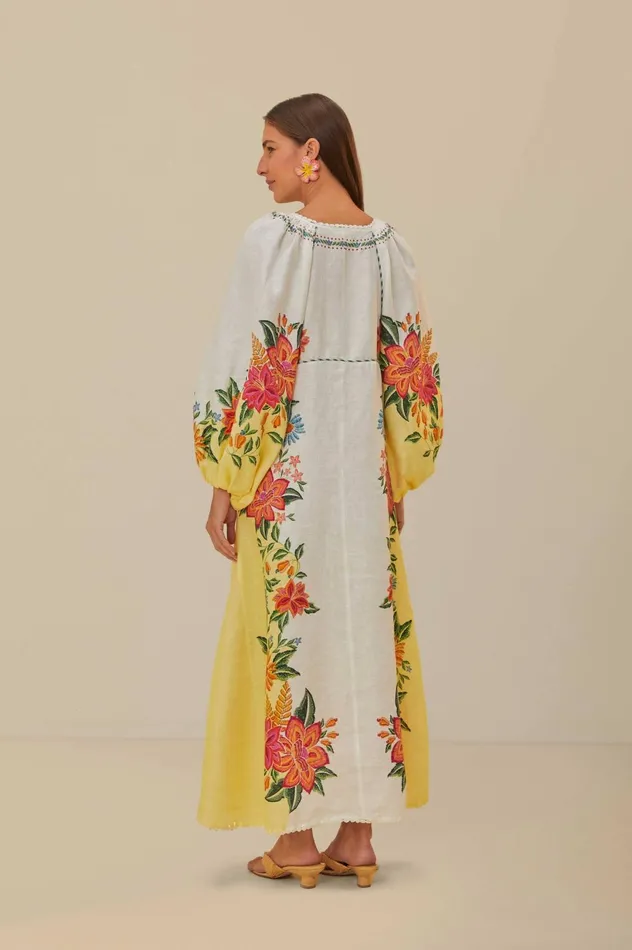 Women OffWhite Bloom Garden Maxi Dress Bloom Garden Offwhite FARM Rio Maxi Dresses