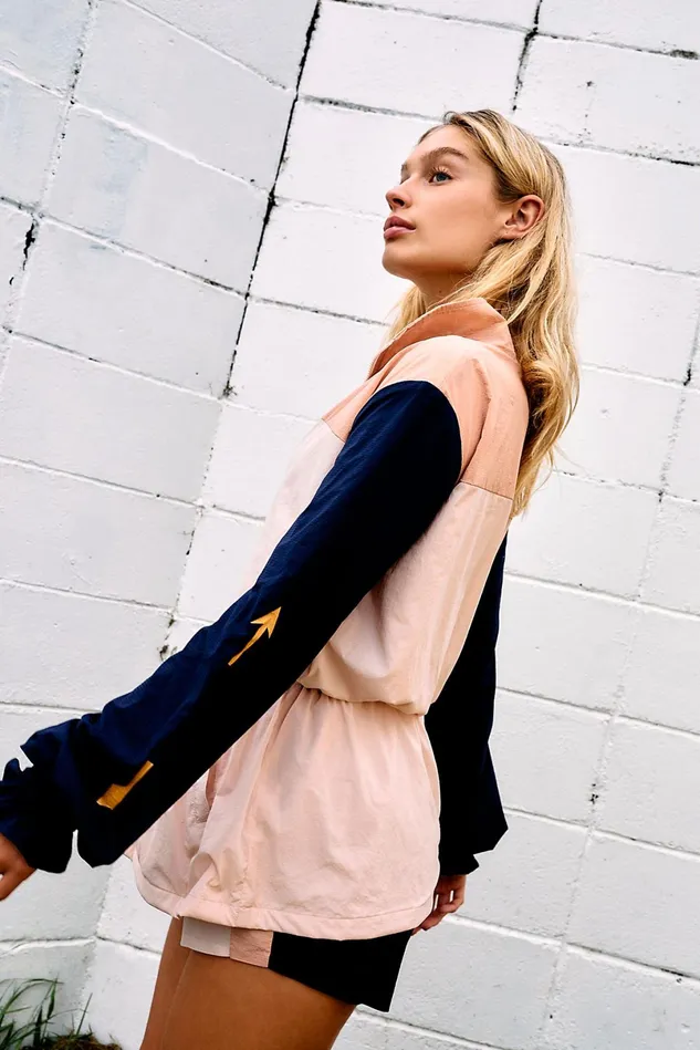 Women Outerwear Free People Colour Block Yoko Jacket Pink
