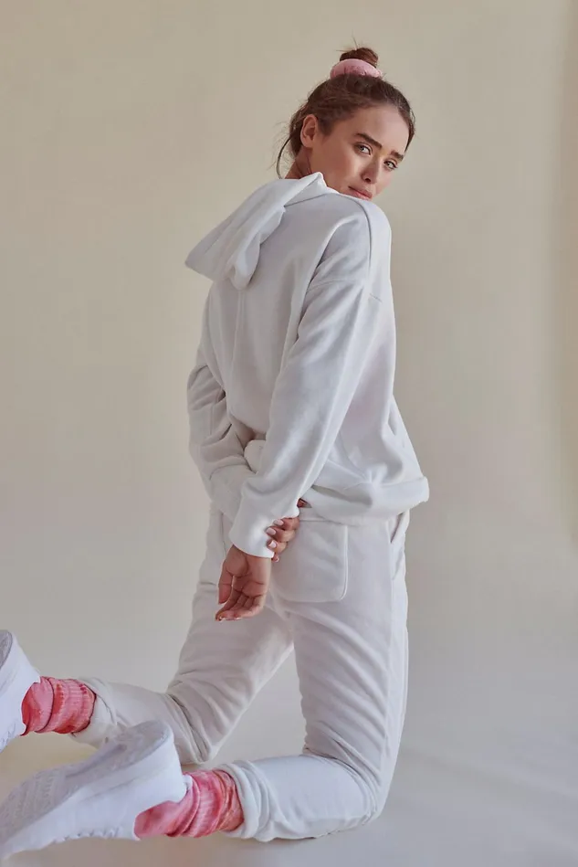 Women Outerwear Free People Work It Out Hoodie White