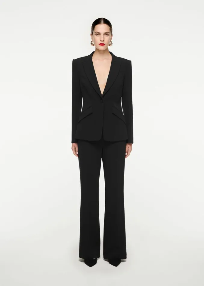 Women Outerwear Roland Mouret Single Breasted Stretch Cady Blazer