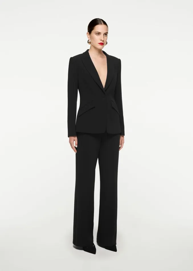 Women Outerwear Roland Mouret Single Breasted Stretch Cady Blazer