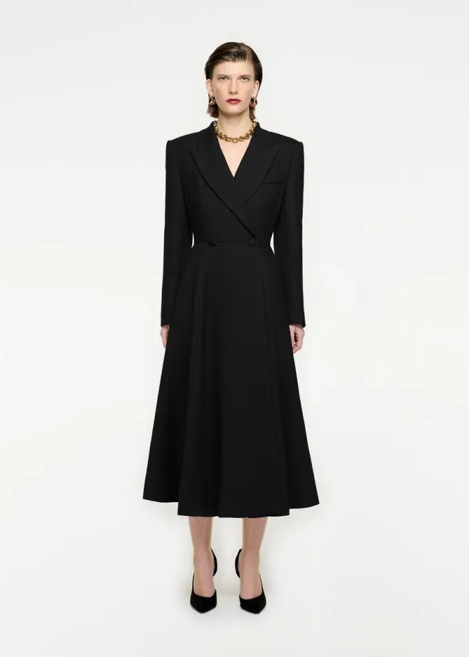Women Outerwear Roland Mouret Wool Twill Coat