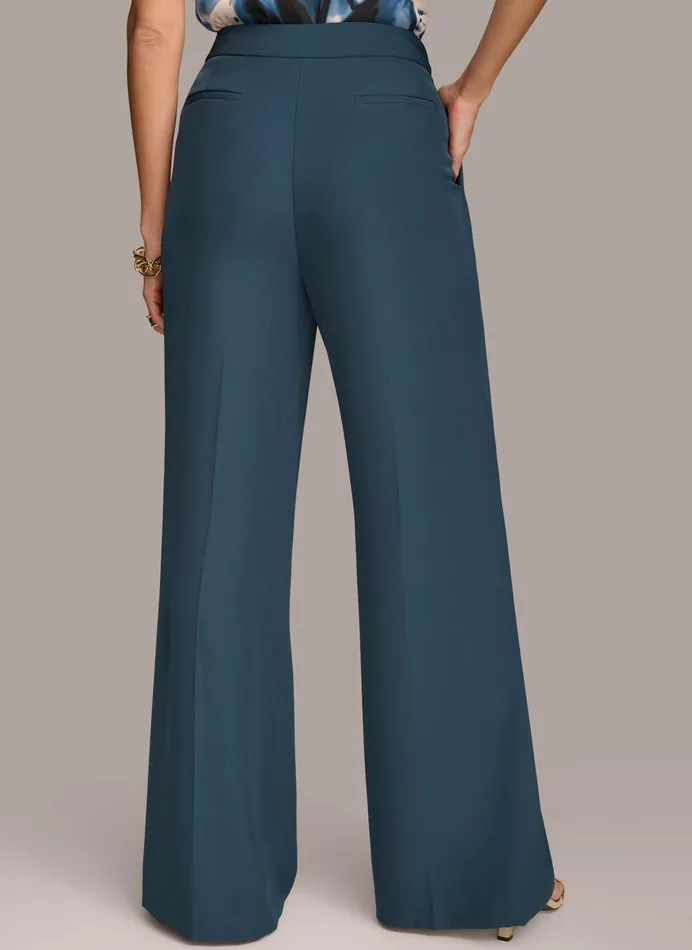 Women Pants Donna Karan SOFT SUITING WIDE LEG PANT Tide