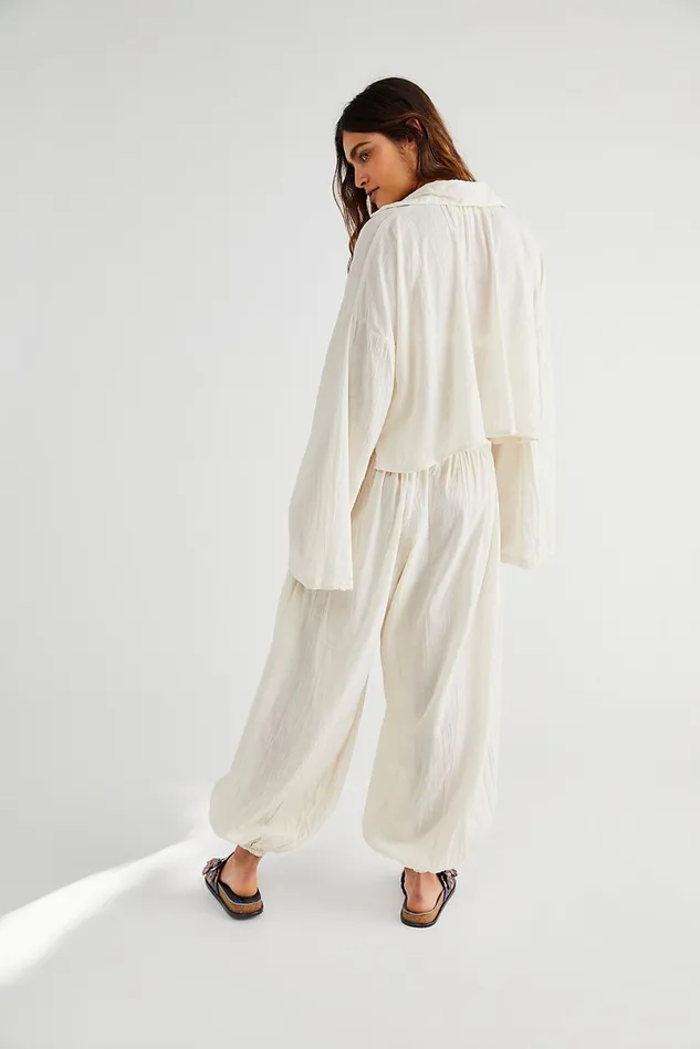 Women Pants Free People Dream Away Suit Natural
