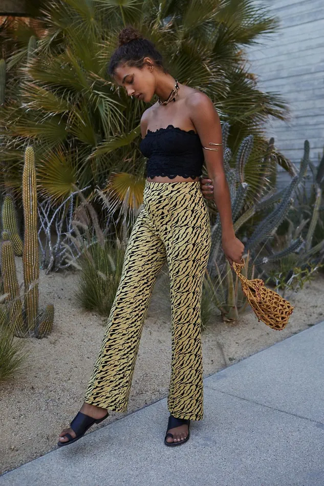 Women Pants Free People Rita Flare Pants Animal