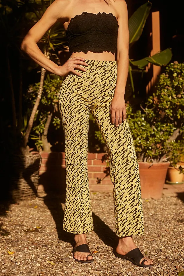 Women Pants Free People Rita Flare Pants Animal