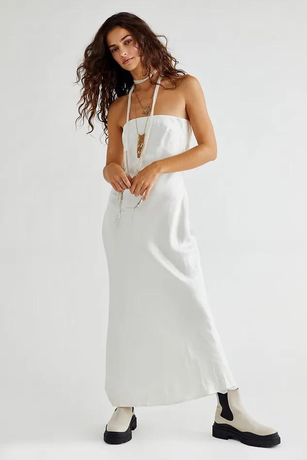 Women Party Dresses Free People Citrus Sweetie Maxi Dress Ivory