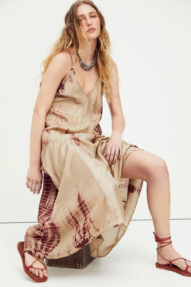 Women Party Dresses Free People Sunray Maxi Dress Fawn Tie Dye