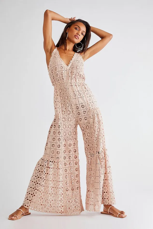 Women Party Dresses Free People Yesenia Jumpsuit Natural