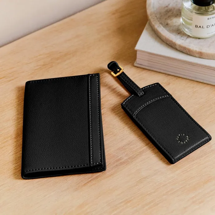 Women Passport Covers and Holders Katie Loxton Personalised Passport Cover In Black