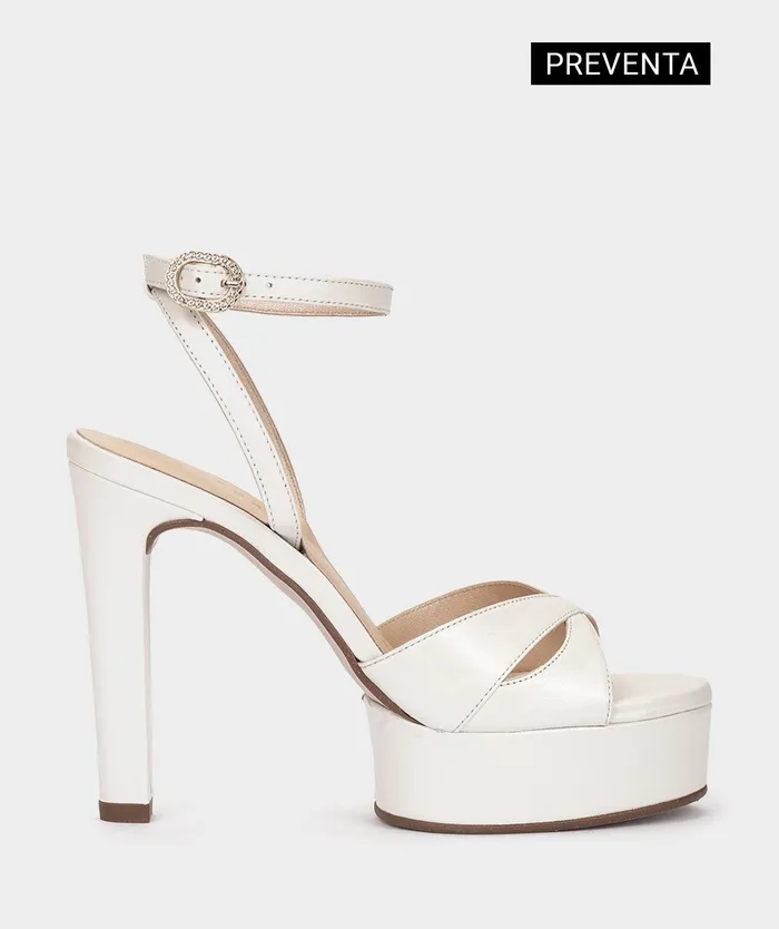 Women Patricia White 8211 Heeled Sandals Pedro Miralles
