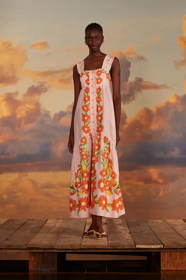 Women Pink Papaya Salad Maxi Dress Papaya Salad Black FARM Rio Maxi Dresses