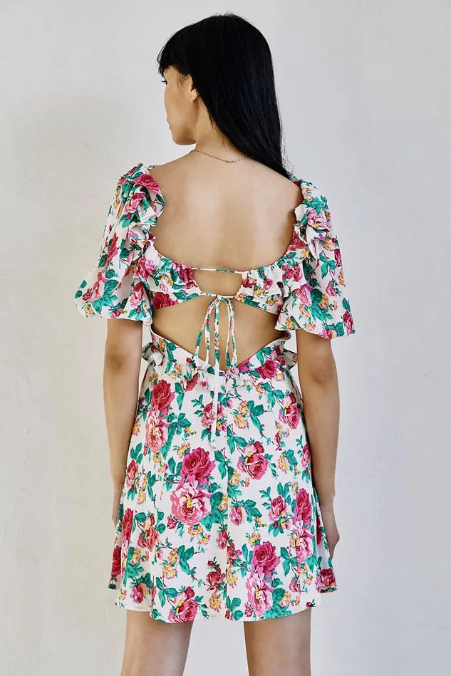 Women Printed Dresses Free People Imogen Mini Dress Ivory