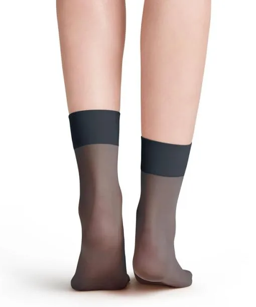 Women Pure Matt 20 DEN Women Anklets Graphite FALKE Fullyfashioned Stockings