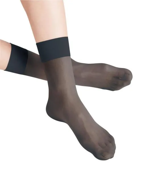 Women Pure Matt 20 DEN Women Anklets Graphite FALKE Fullyfashioned Stockings
