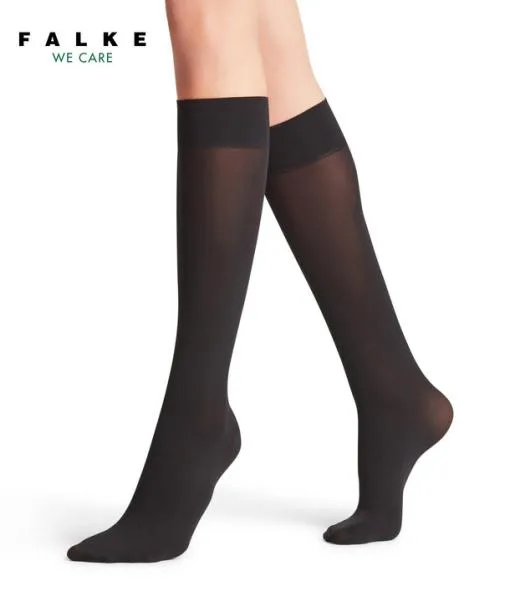 Women Pure Matt 50 DEN Women Kneehigh Socks Black FALKE Fullyfashioned Stockings