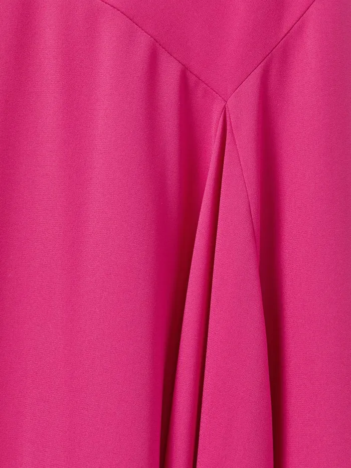 Women Reiss Brands Crepe Asymmetric Midi Dress Deep Pink