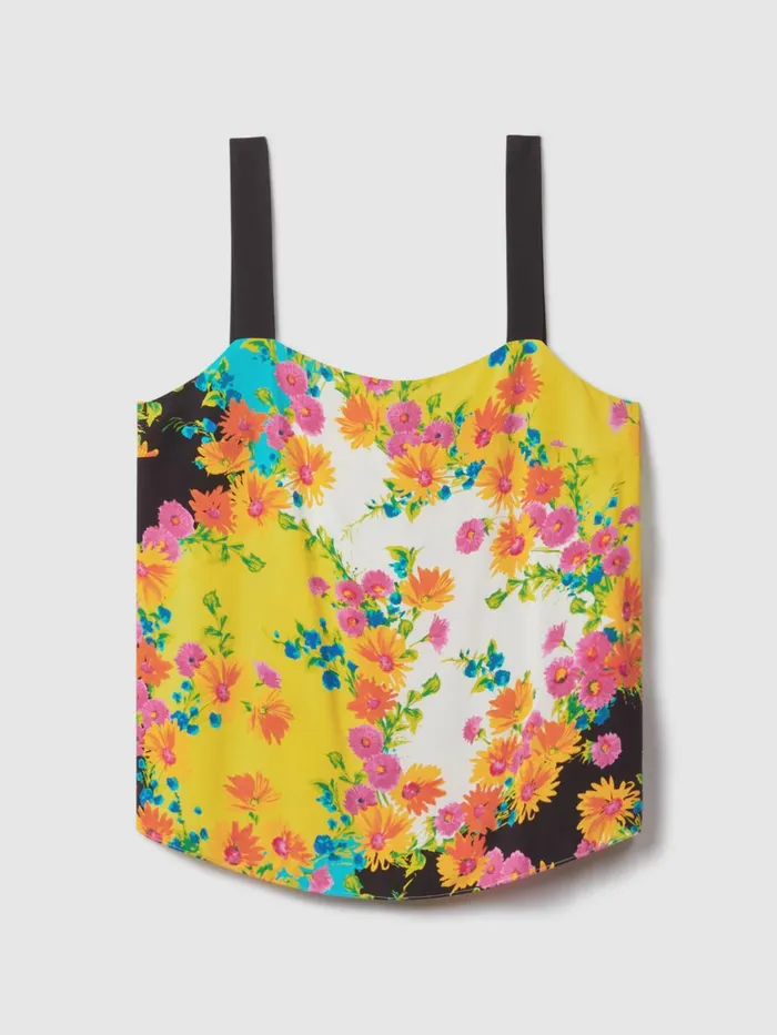 Women Reiss Brands Printed Square Neck Cami Multi