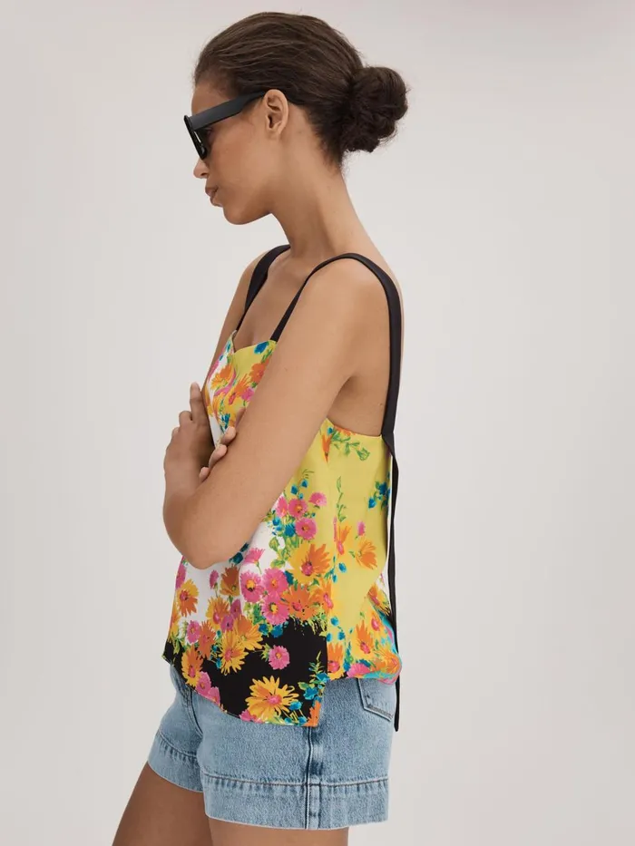 Women Reiss Brands Printed Square Neck Cami Multi
