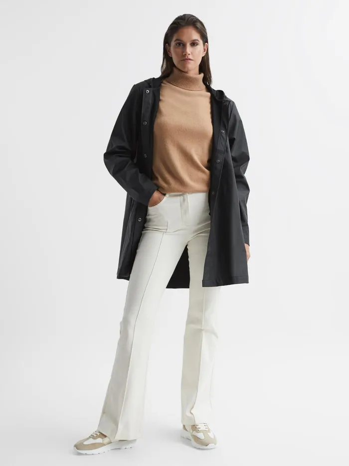 Women Reiss Coats Rains Hooded Aline Jacket Black
