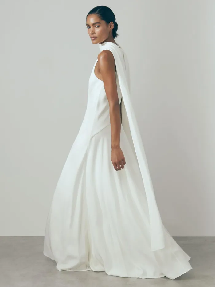 Women Reiss Dresses Cape Maxi Dress Ivory