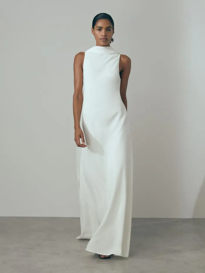 Women Reiss Dresses Cape Maxi Dress Ivory
