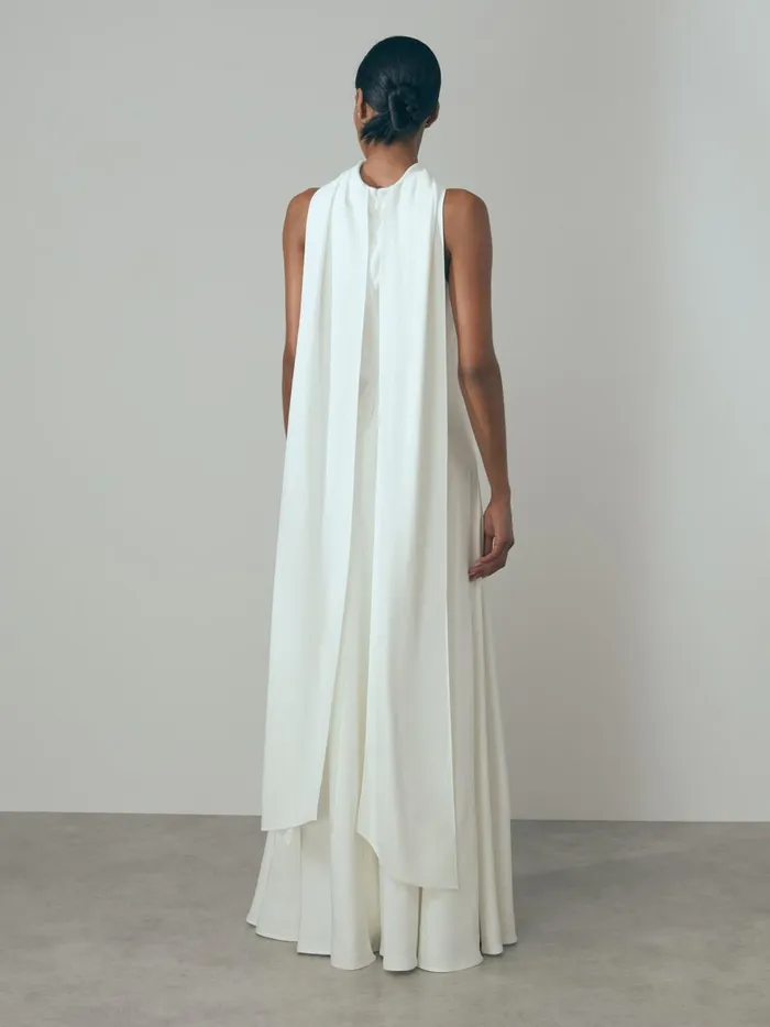 Women Reiss Dresses Cape Maxi Dress Ivory