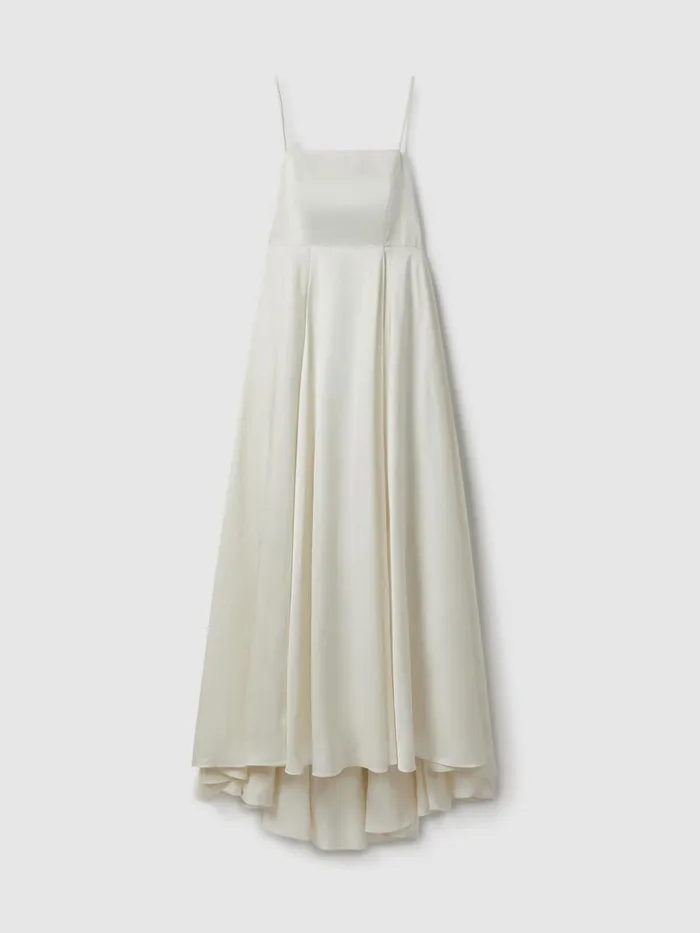 Women Reiss Dresses Daphne Open Back Bridal Maxi Dress Ivory