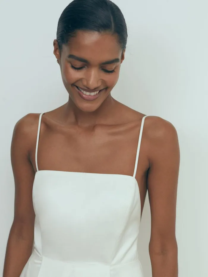 Women Reiss Dresses Daphne Open Back Bridal Maxi Dress Ivory