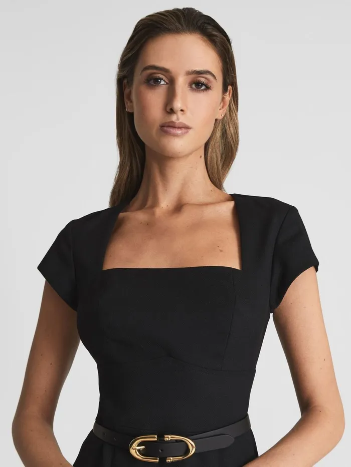 Women Reiss Dresses Haisley Tailored Dress Black