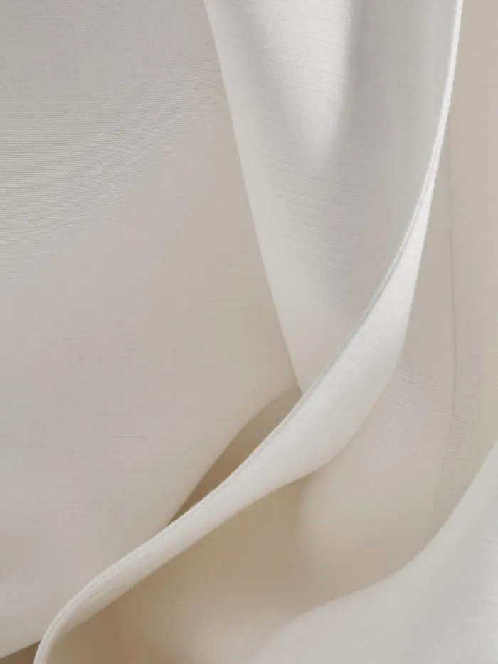 Women Reiss Dresses Italian Textured Wrap Dress With Silk Off White