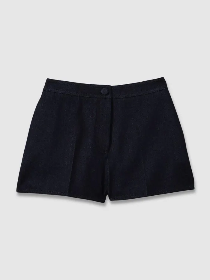 Women Reiss Shorts Maya HighRise Denim Suit Shorts Dark Blue
