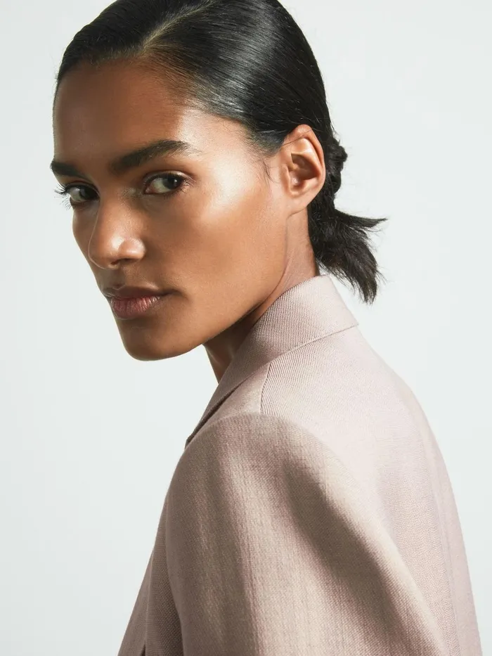 Women Reiss Suits and Tailoring Tailored Double Breasted Suit Blazer Pink