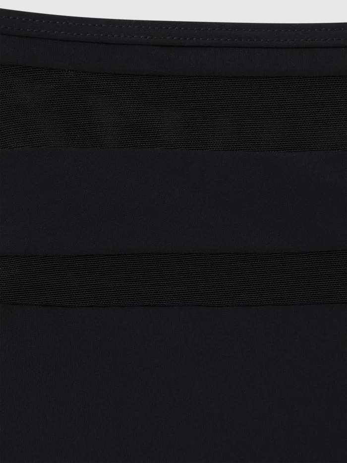Women Reiss Swimwear Jemma High Rise Mesh Bikini Bottoms Black