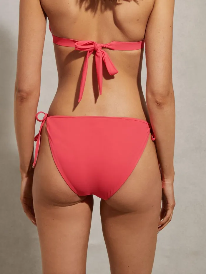 Women Reiss Swimwear Riah Side Tie Bikini Bottoms Coral