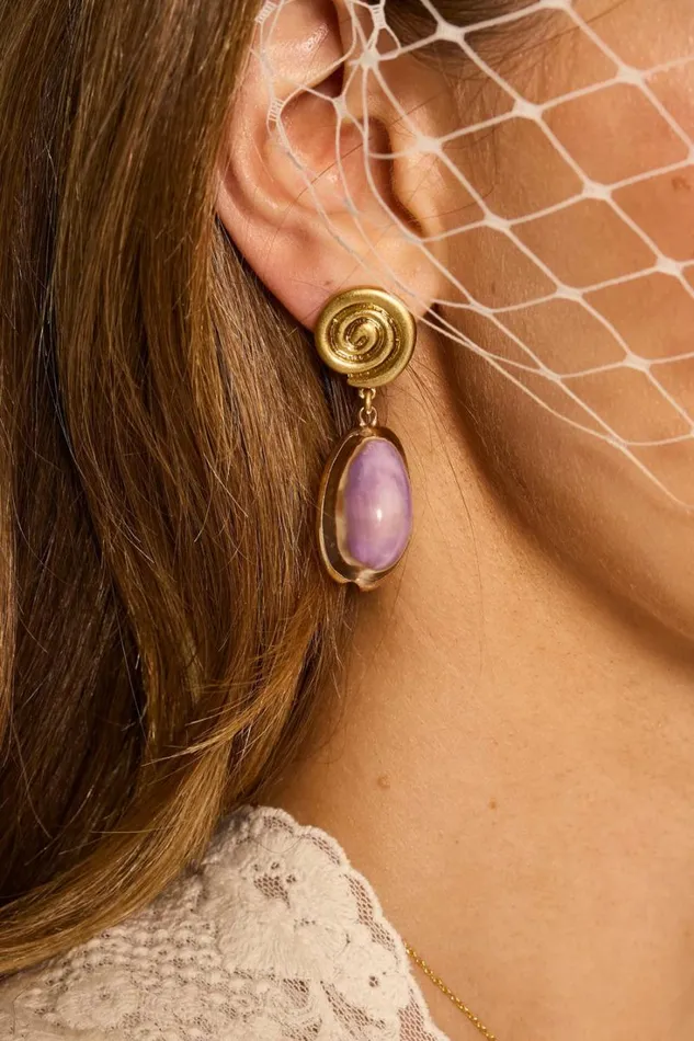 Women RIXO All Bridal Bissell Earrings Lavender