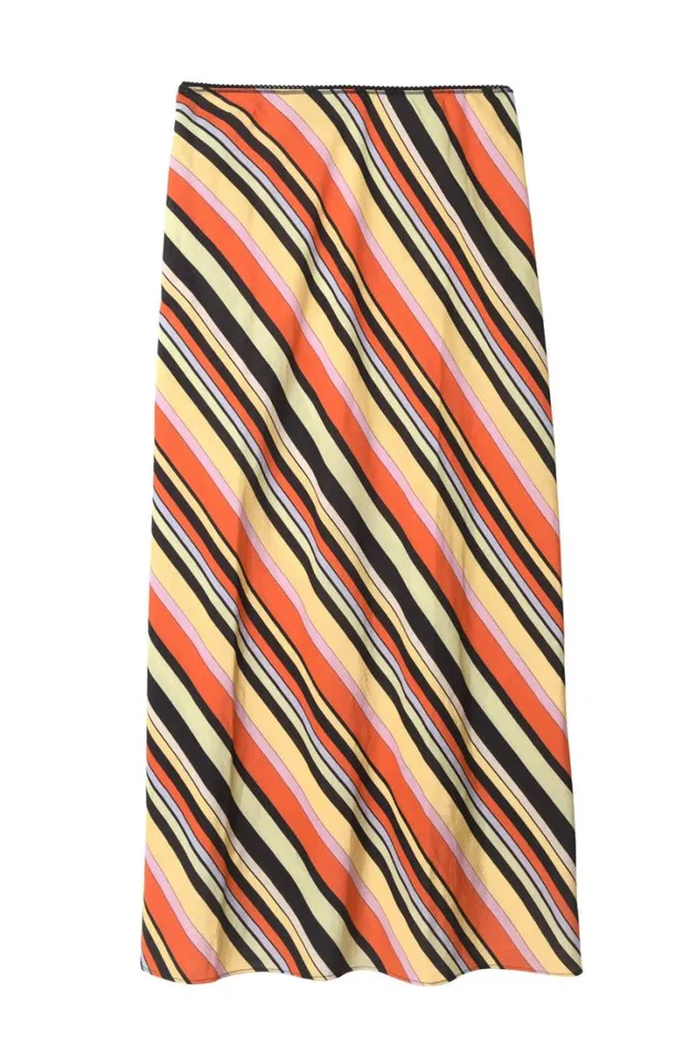 Women RIXO All Clothing Ardith Midi Skirt Sorento Stripe Multi
