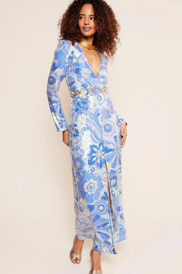 Women RIXO All Clothing Cairo Backless Gown Miami Floral Mint