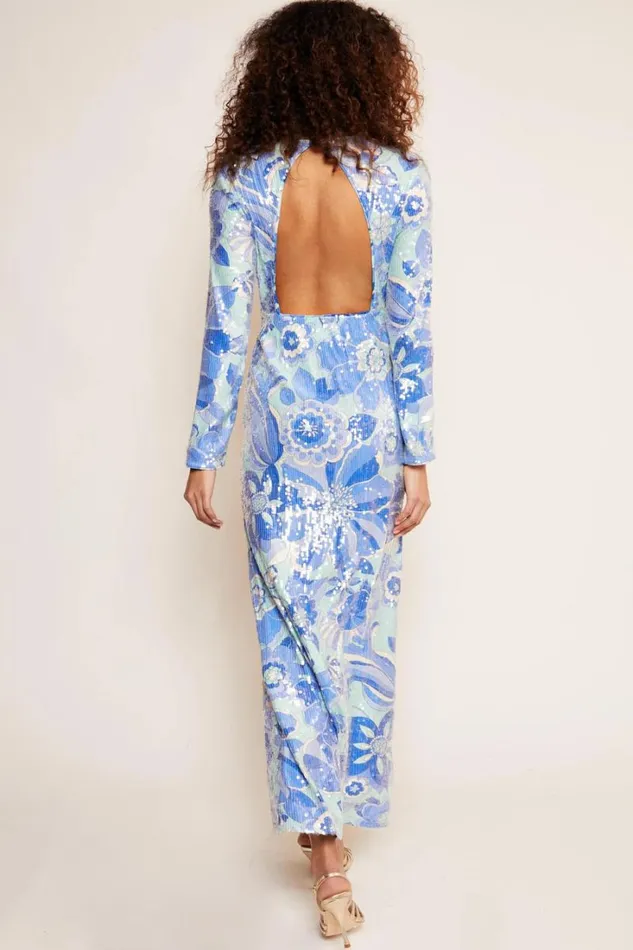 Women RIXO All Clothing Cairo Backless Gown Miami Floral Mint