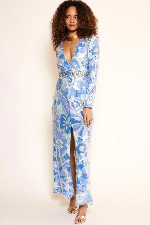Women RIXO All Clothing Cairo Backless Gown Miami Floral Mint