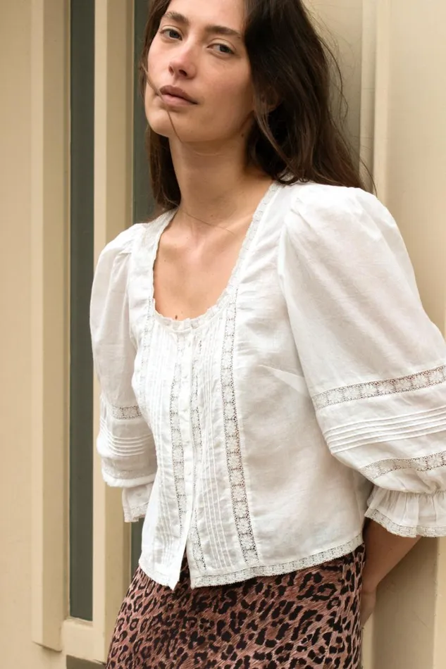 Women RIXO All Clothing Jacques Cotton Top White