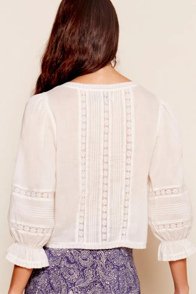 Women RIXO All Clothing Jacques Cotton Top White