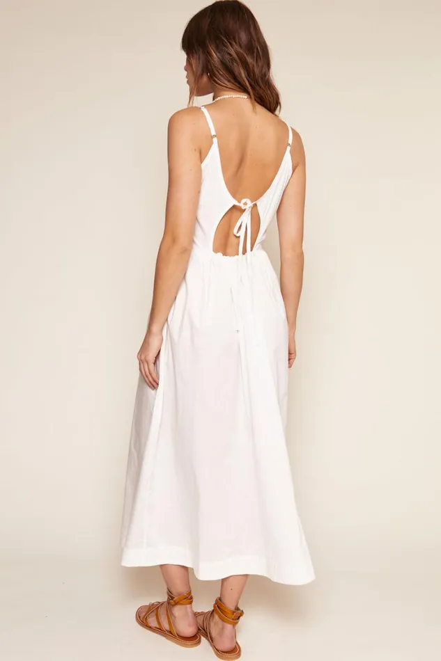 Women RIXO All Clothing Neroni Cotton Midi Dress Ivory