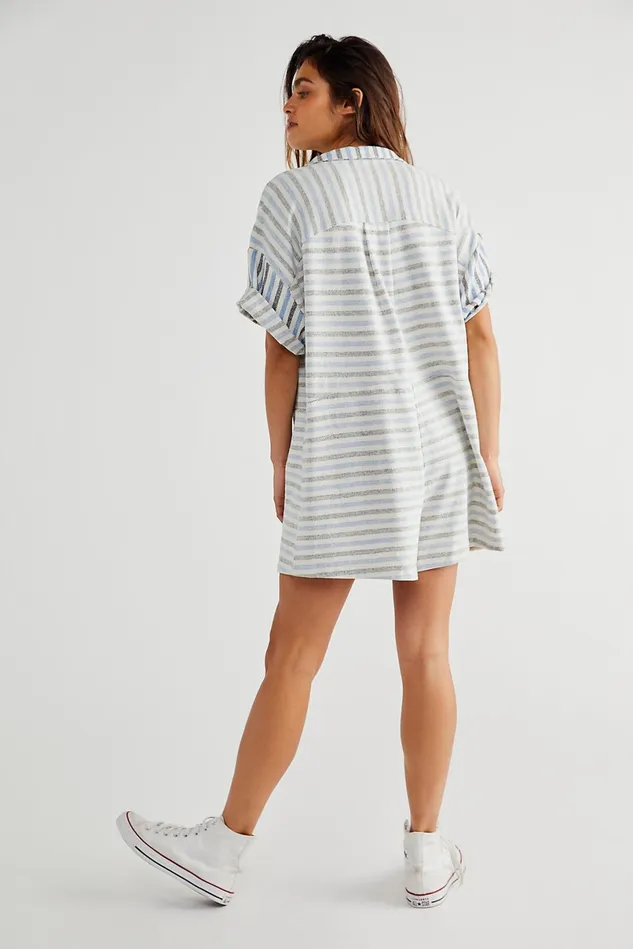 Women Rompers Free People For The Boys Romper Boardwalk Stripe