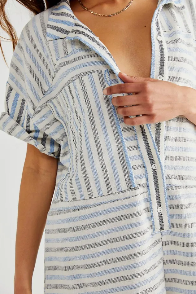 Women Rompers Free People For The Boys Romper Boardwalk Stripe