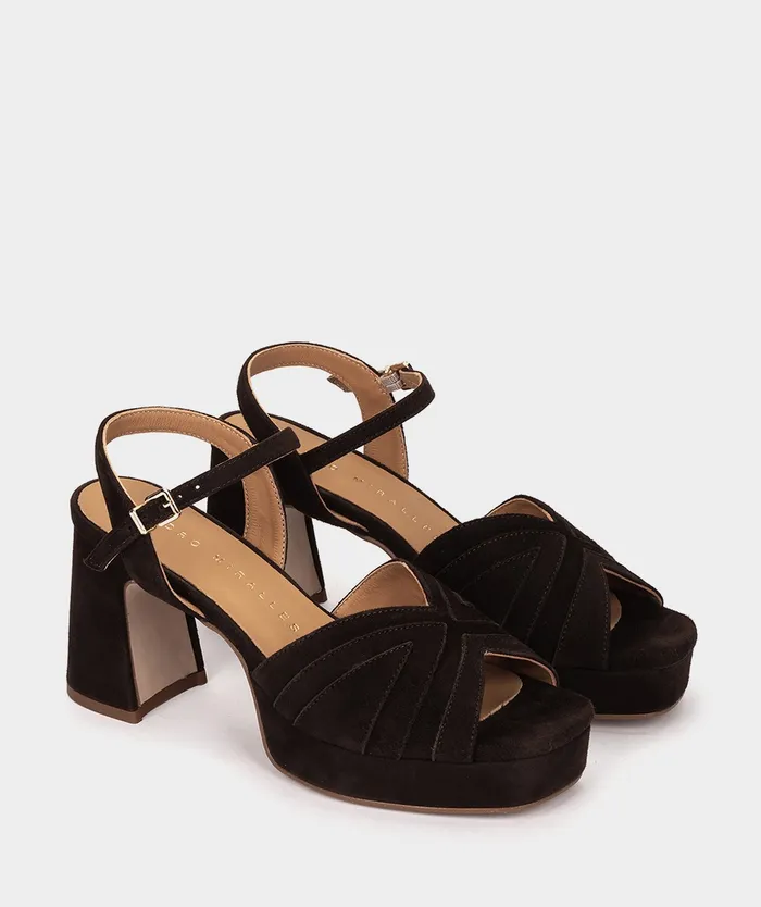 Women Salamanca Brown 8211 Heeled Sandals Pedro Miralles