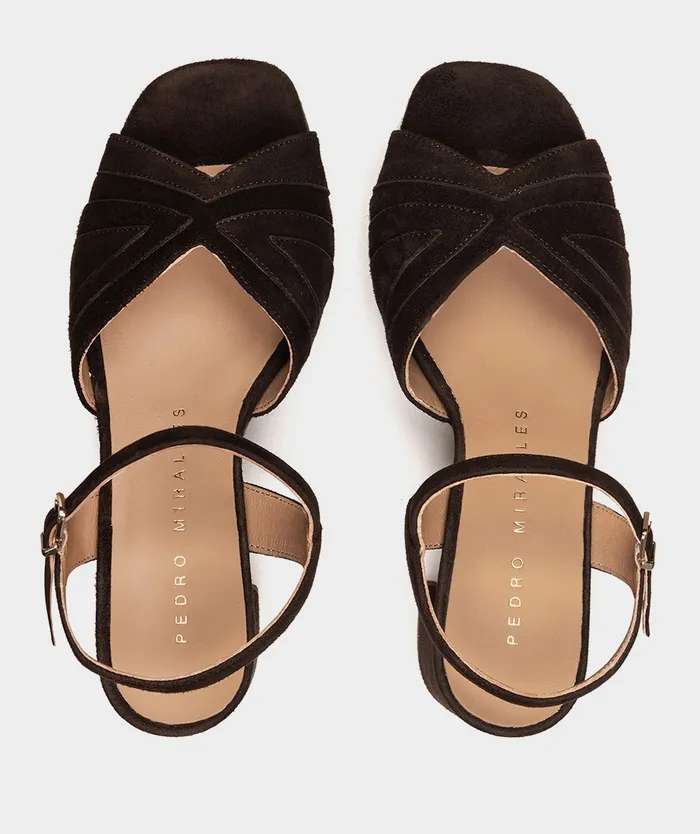 Women Salamanca Brown 8211 Heeled Sandals Pedro Miralles