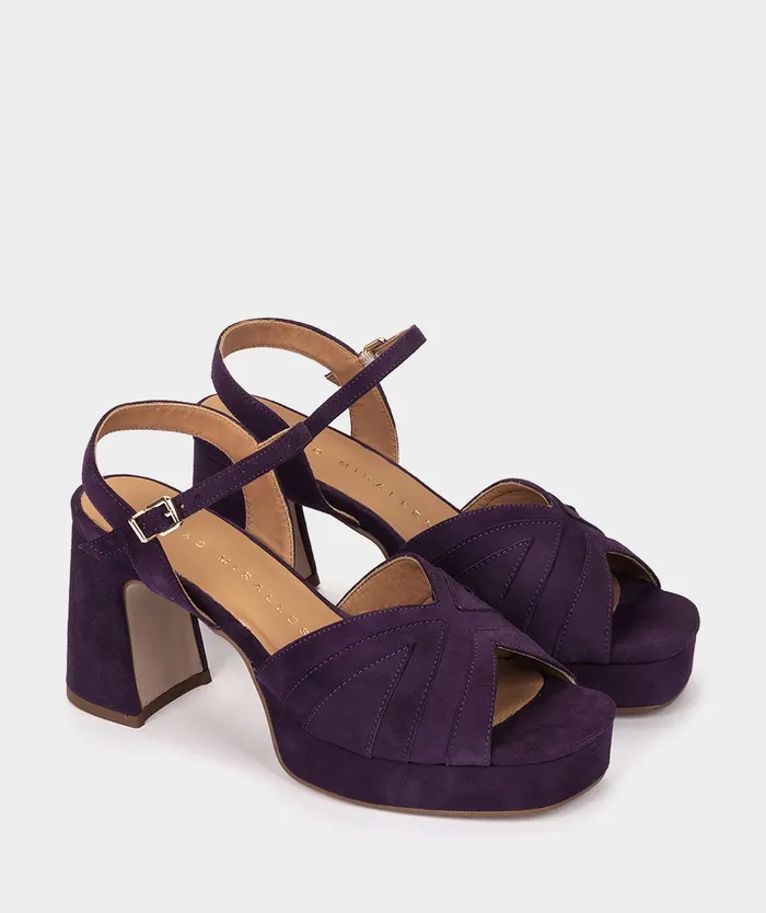 Women Salamanca Purple 8211 Heeled Sandals Pedro Miralles