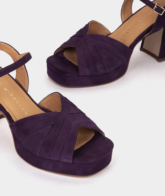 Women Salamanca Purple 8211 Heeled Sandals Pedro Miralles