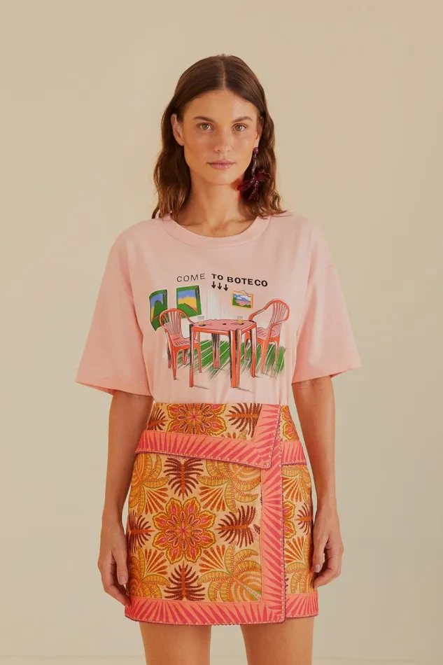 Women Sand Palm Scarf Skirt Palm Scarf FARM Rio Skirts